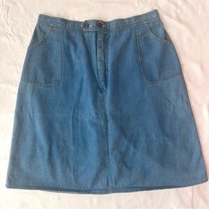 Vintage Denim A-Line Skirt Size 36